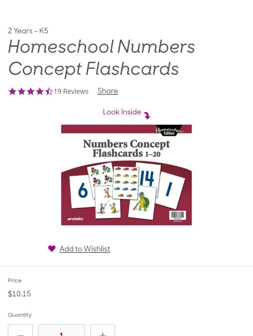Abeka K5 Charts And Games - Picture 6 of 9